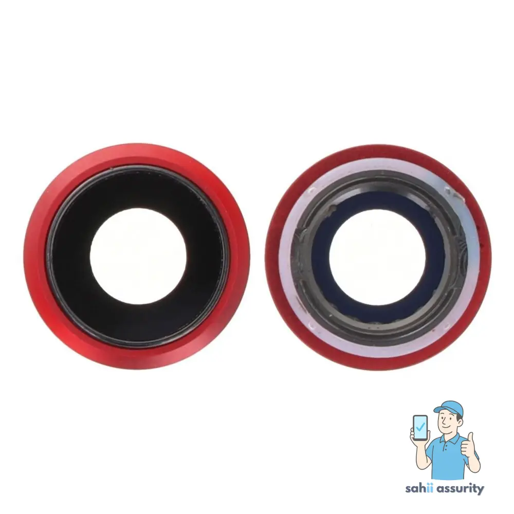 Camera Lens Glass with Frame for Apple iPhone SE 3rd Gen 2022 Red